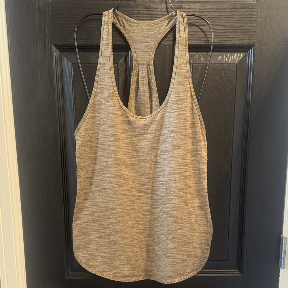 lululemon athletica Heathered Taupe Racerback Tank